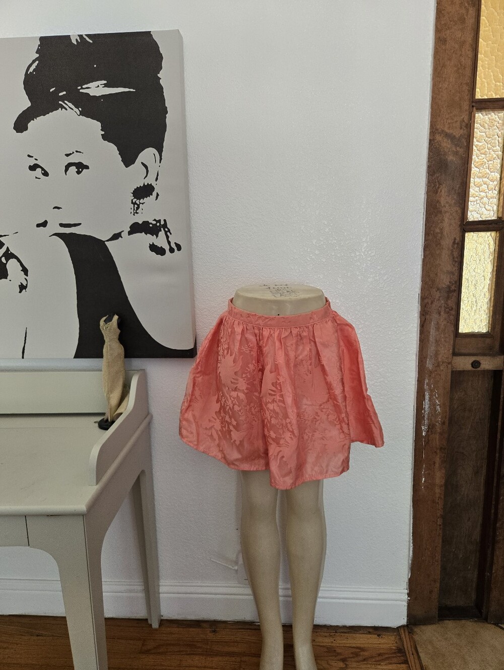 NWT Do & Be Women's Coral Satin Skirt Size Large